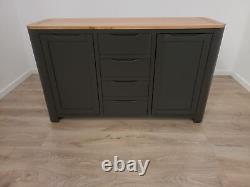 Oak Furnitureland Large Sideboard Storage Unit Grove Dark Grey RRP £449.99