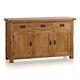 Oak Furnitureland Original Rustic Solid Oak Large Sideboard Rrp £399.99
