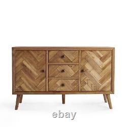 Oak Furnitureland Parquet Brushed & Glazed Oak Large Sideboard RRP £499.99