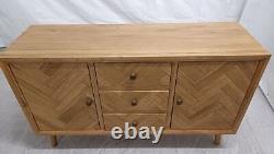 Oak Furnitureland Parquet Brushed & Glazed Oak Large Sideboard RRP £499.99