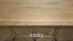 Oak Furnitureland Parquet Brushed & Glazed Oak Large Sideboard RRP £499.99