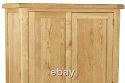 Oakvale Large Double Wardrobe 2 Doors 1 Drawer Country Rustic Solid Wood