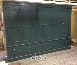 Painted 6 Door Wardrobe Edwardian Style with 6 large drawers
