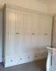 Painted 6 Door Wardrobe With Fluting Detail Over 3 Large Drawers