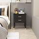 Palazzi Large 2 Drawer Bedside Table Black