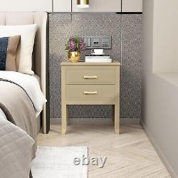 Palazzi Large 2 Drawer Bedside Table Clay