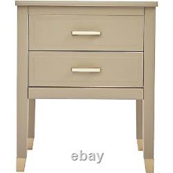 Palazzi Large 2 Drawer Bedside Table Clay