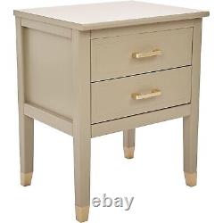 Palazzi Large 2 Drawer Bedside Table Clay