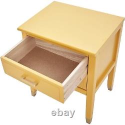 Palazzi Large 2 Drawer Bedside Table Mustard