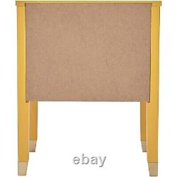 Palazzi Large 2 Drawer Bedside Table Mustard