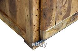 Raipur Solid Natural Mango Wood Large 7 Drawer 2 Door Sideboard Cupboard