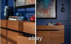 Retro Wood Veneer Large Sideboard Drawer Storage Cabinet Unit Brown Oak Madison