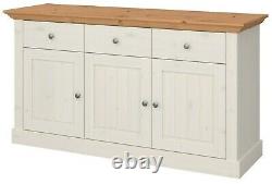 Riva White Painted Provence Large 3 Door 3 Drawer Sideboard 145cm 47cm 78cm