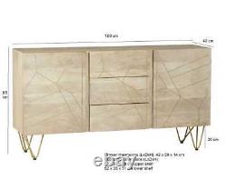 Rook Extra Large Sideboard 3 Drawers and 2 Doors