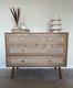 Rustic Chest Drawers Rattan Storage Sideboard Large Side Cabinet Nordic Dresser
