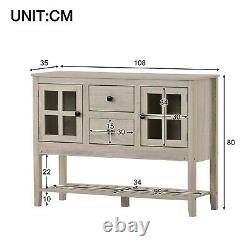 Sideboard 2 Drawer 2 Door Large Cupboard Cabinet Storage Shelf MDF Furniture UK