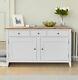 Sideboard Large 2 Door 3 Drawer Solid Wood Grey Limed Finish Top Signature Grey
