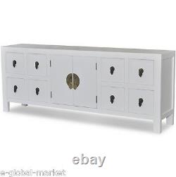 Sideboard Large Storage Wooden Cabinet Drawer Doors Wood Hallway Furniture Asian