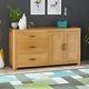 Soho Oak Large Sideboard With 3 Drawers And 2 Doors-ex-display- Sc23-f302 Sale