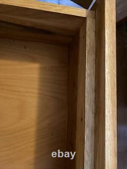 Solid Oak Large Sideboard Cabinet Light 2 Door Solid Wooden Storage Cupboards