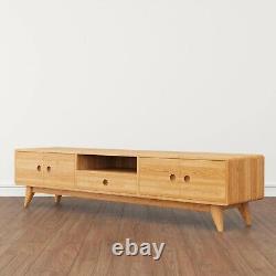 Solid Oak Large Sideboard. Low Level with Doors & Drawer. Handmade. Scandi Style