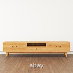 Solid Oak Large Sideboard. Low Level with Doors & Drawer. Handmade. Scandi Style