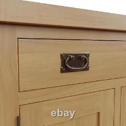 Solid Oak Sideboard Large 1 Drawer 2 Door Dining Room Furniture