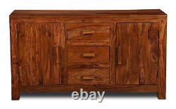 Solid Sheesham Wood Cuba Large Sideboard New Indian Furniture