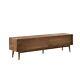 Solid Walnut Tv Unit With Sliding Doors & Drawers Briana