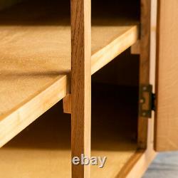 Surrey Oak Large Sideboard Cabinet Rustic Solid Wooden 3 Doors Storage Cupboards
