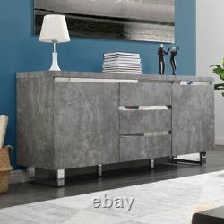 Sydney Large Sideboard With 2 Door 3 Drawer In Concrete Effect