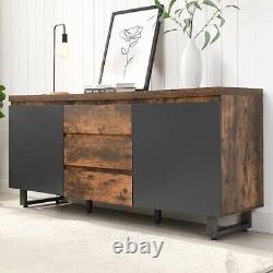 Sydney Large Sideboard With 2 Door 3 Drawer In Smoked Oak