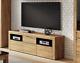 Tv Cabinet Adorable Modern Large Oak Effect 1 Door, 2 Drawers Tv Unit