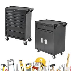 Tool Cabinet On Wheels Drawers Cupboard Chest Portable Toolbox Garage Storage