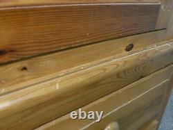 USED DOVETAILED LARGE SOLID WOOD 2DOOR 5DRAWER WARDROBE H211 W162cm- SEE SHOP