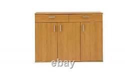 Venetia Large 3 Door 2 Drawer Slim Shoe Cabinet with 5 Shelves Oak UK SELLER