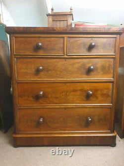 Victorian mahogany large chest of drawers