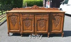 Vintage French Louis XV Style 4 Door/2 Drawer Large Sideboard (consb27)