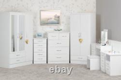 White High Gloss Large Bedroom Range NADINE