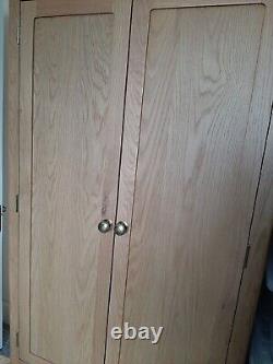 Wooden Wardrobe with large drawer and solid brass handles
