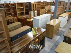1 De2 Oak Furniture Terre Solide Oak 2door 1drawer Wardrobe H186 W100 D60cm