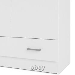 Armoire blanche à deux portes avec tiroir et étagères de rangement Unités de mobilier de chambre