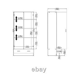 Armoire blanche à deux portes avec tiroir et étagères de rangement Unités de mobilier de chambre