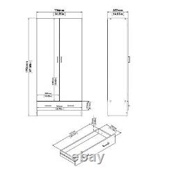 Armoire blanche à deux portes avec tiroir et étagères de rangement Unités de mobilier de chambre