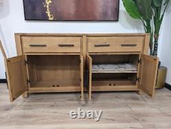 DFS Narelle Chêne Naturel Grand Buffet à 2 Tiroirs Prix de Vente au Détail £799