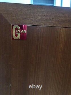Grand Buffet G-plan Solid Teck Wood Vintage Avec 2 Portes Et 2 Tiroirs