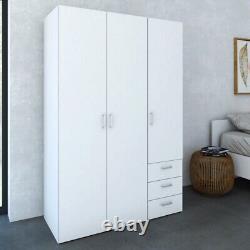 Grande armoire de chambre blanche simple, double, triple 1 2 3 4 portes Armoires coulissantes