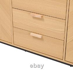 Grande commode en bois à 3 tiroirs - Cabinet de chevet - Console - Meuble de rangement pour couloir - Buffet