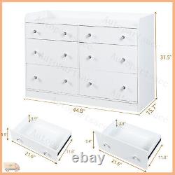 Grande commode table de chevet armoire 6 tiroirs mobilier de rangement de chambre