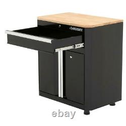 Husky Garage Base Cabinet Acier 1-drawer 2 Portes Noir (28'' W X 33 H X 18)